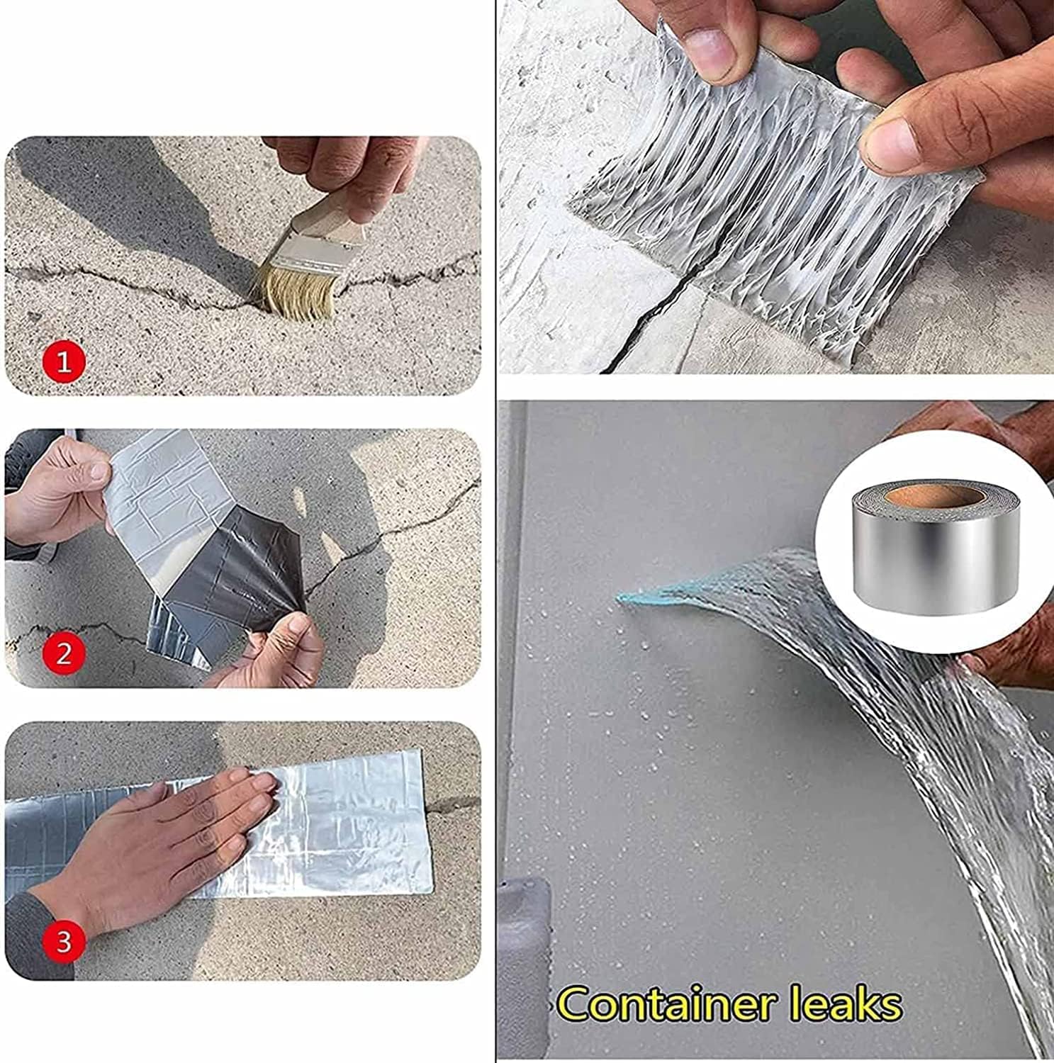 Banda adeziva pentru reparatii, Zola, din aluminiu si cauciuc, lungime 5 m, argintie Banda adeziva pentru reparatii, Zola, din aluminiu si cauciuc, lungime 5 m, argintie